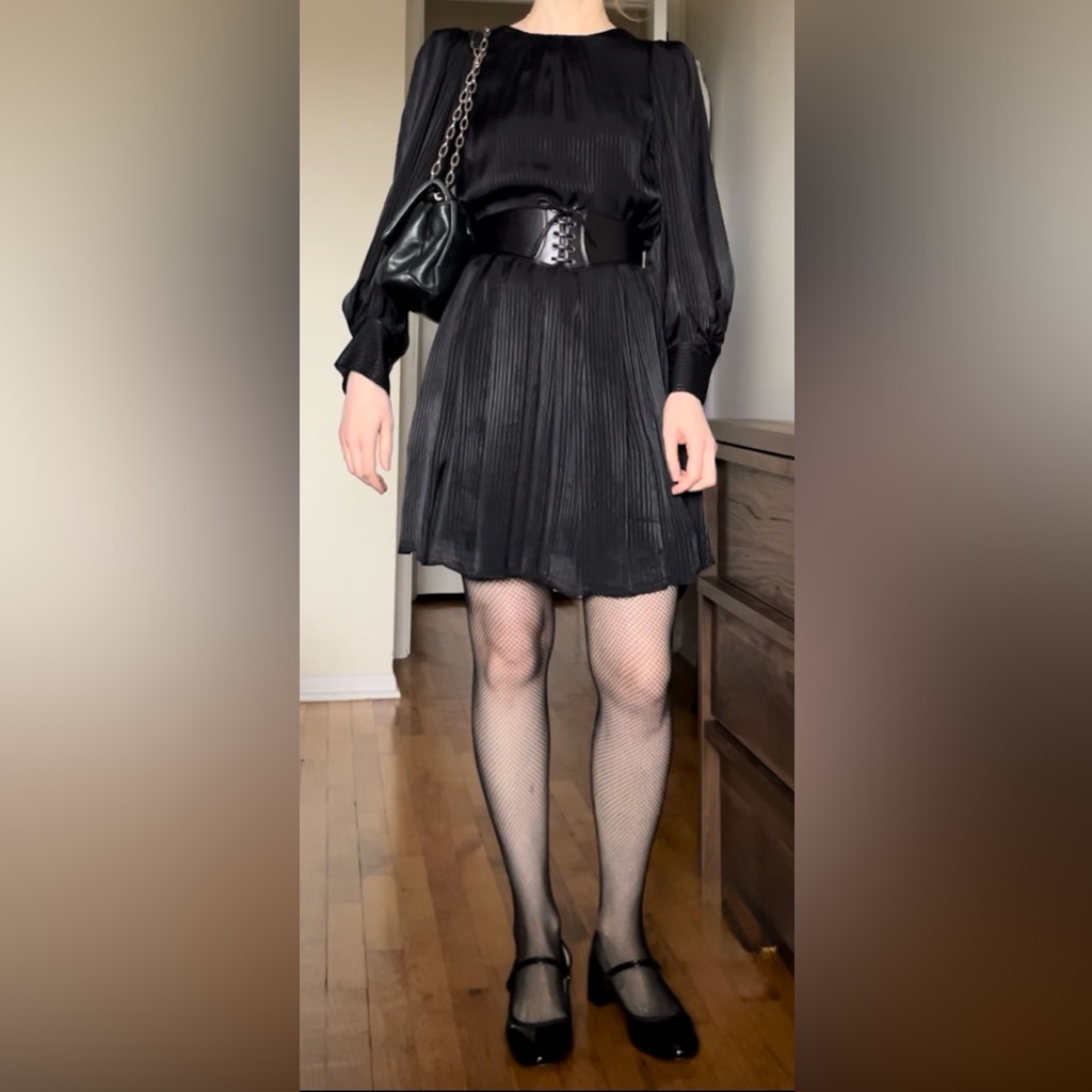 Rebecca Taylor Black Long Sleeve Dress